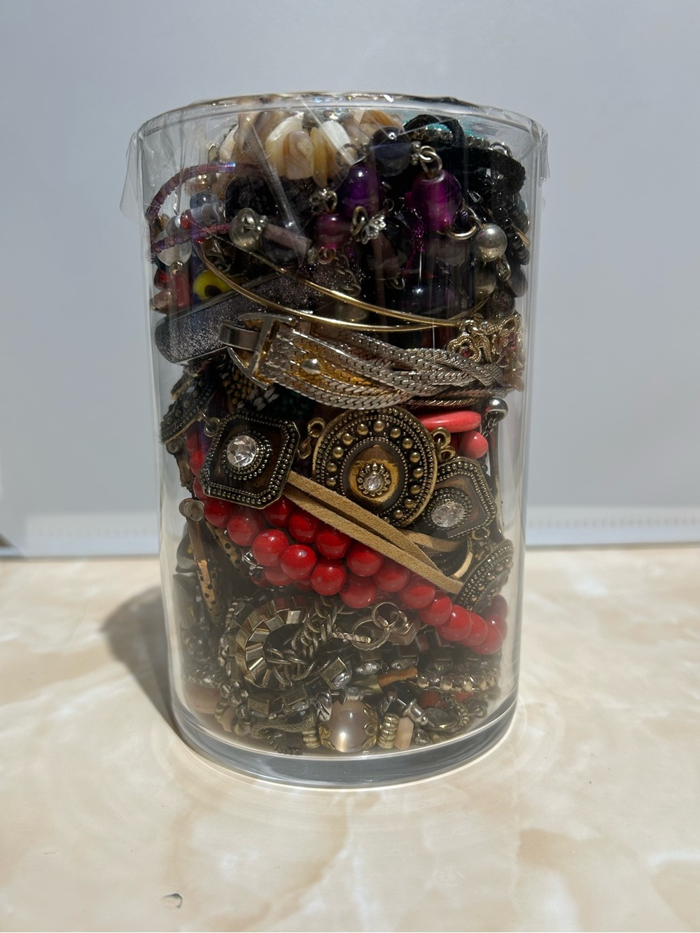 Mystery Jewelry Jar Browns , Tans , Statement Pieces